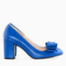 Angie blue natural leather ladies shoes