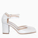 Ilana pearl white natural leather cropped shoes