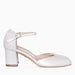Annalise white natural leather cropped shoes