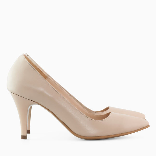 Diane Marie Pantofi Dama Stiletto cu toc comod din piele naturala camel Odetta