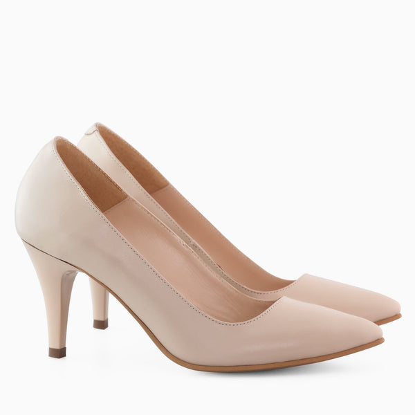 Diane Marie Pantofi Dama Stiletto cu toc comod din piele naturala camel Odetta