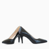 Diane Marie Pantofi Dama Stiletto cu toc comod din piele naturala neagra Naomi