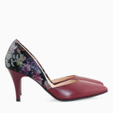 Diane Marie Pantofi Dama Stiletto decupat din piele naturala bordo Billie