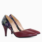 Diane Marie Pantofi Dama Stiletto decupat din piele naturala bordo Billie