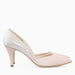Stiletto with a comfortable heel made of natural leather Carola salmon